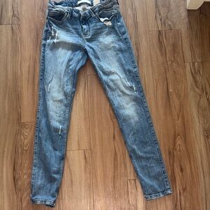 Eunina Light Blue Distressed Skinny Jeans